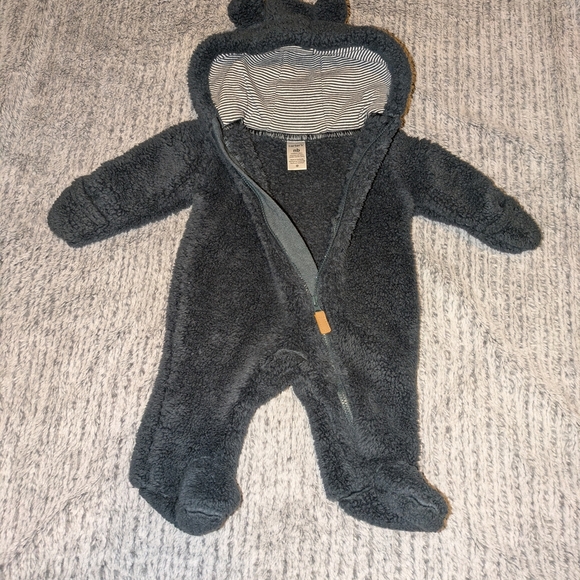 Carter's Blue Hooded Sherpa Bunting - Picture 2 of 7